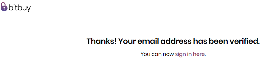 bitbuy account sign up inbox message