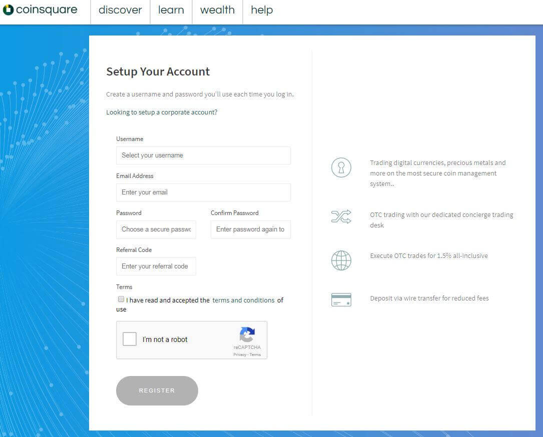 Coinsquare Referral Code For 2019 And Account Opening Tips - shows where to enter coinsquare referral code